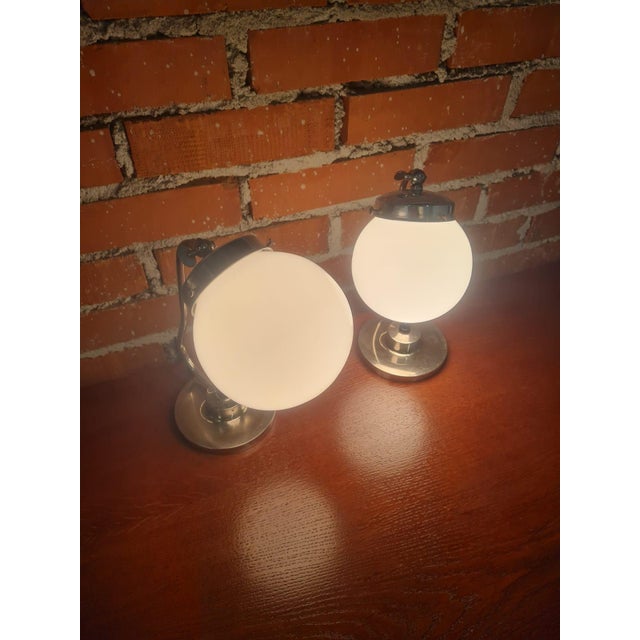 Bauhaus Table Lamps, Set of 2, in Good conditions. Designed 1920 to 1949 European Plug (up to 250V).The wiring of this...