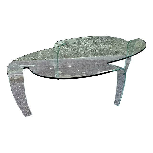 Glass Coffee Table from Fiam, 1980s For Sale