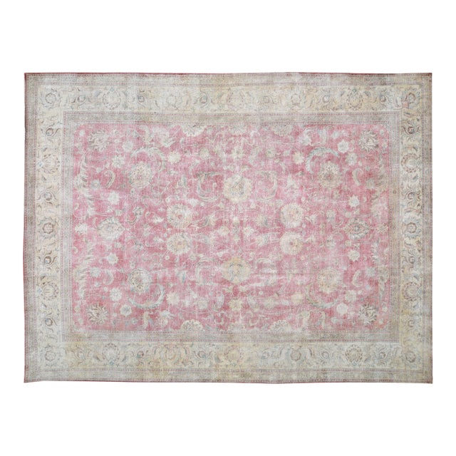 Vintage Hand Knotted Wool Rug, 9'9"x13'3" For Sale