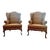 1970s Pair of Sherrill Furniture Wingback Chairs in Paisley Fabric For Sale