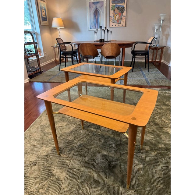 Tan A Pair of Mid Century Modern Side Tables in the Style of Paul McCobb, Circa 1960s. For Sale - Image 8 of 12