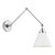Chapman & Myers by Visual Comfort Studio Wellfleet Double Arm Cone Task Sconce, Matte White & Polished Nickel For Sale