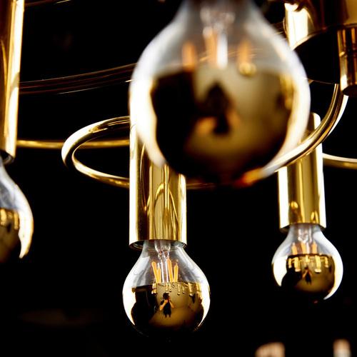 1970s Brass Chandelier by Hans Wilfried Hegger for Cosack, 1970s For Sale - Image 5 of 11