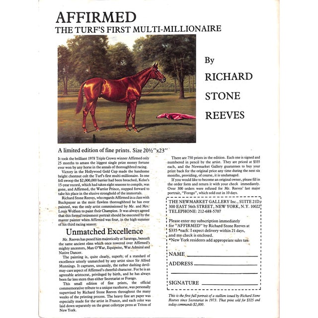 [56] pp. The Spur, Inc. 1979 11" x 8 1/2" Stapled wraps On the cover: "They're Off And Running At Saratoga" by Jenness Cortez
