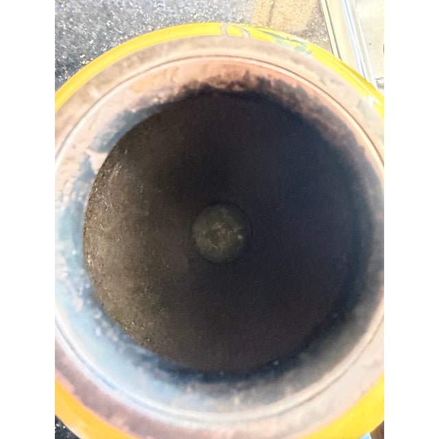 Japanese Late 18th Century Shezaburo Goto Japanese Meiji Period Yellow Vase W/Wisteria Signed For Sale - Image 3 of 7