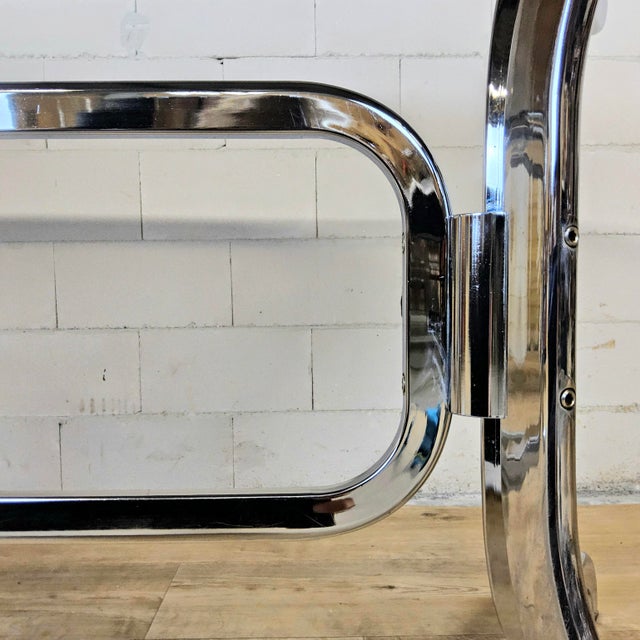 Vintage Italian Chrome and Glass Dining Table and Chairs by Gastone Rinaldi for Rima, 1950s, Set of 5 For Sale - Image 13 of 18