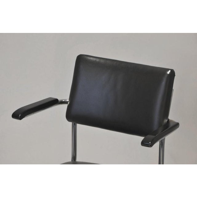 Desk Chair with Chrome-Plated Steel Tube by Factory Design, 1950 For Sale - Image 12 of 15