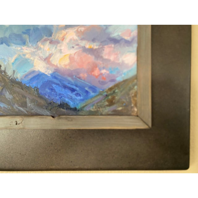 Realism "Sundown" ~ Lorie Batson, Original Oil Painting. This Piece Captures the Quiet Drama of Sunset in a Mountain Valley. For Sale - Image 3 of 6