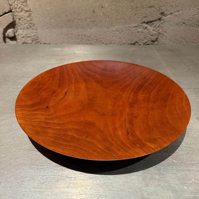 Sculptural Cherry Wood Bowl by Rude Osolnik, Mid-Century Modern, Usa For Sale - Image 10 of 11