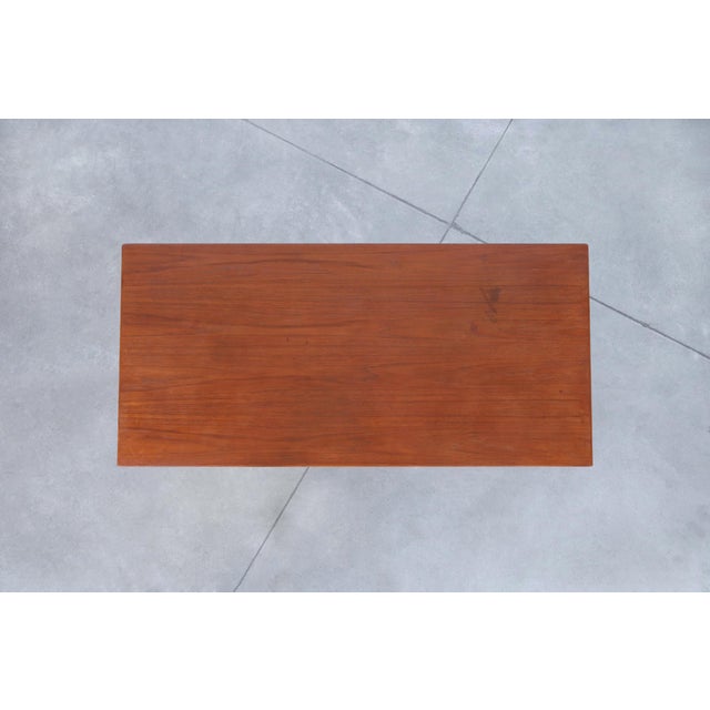 Danish Modern Executive Floating Top Teak Desk by Johannes Sorth For Sale - Image 12 of 14