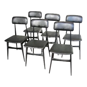 Set of 6 Dining Chairs by Carlo Di Carli and Gio Ponti, Circa 1950s