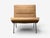 Mid-Century Modern Milo Baughman, Scoop Lounge Chair, Iron, Brown Fabric, Usa, 1950s For Sale - Image 3 of 10