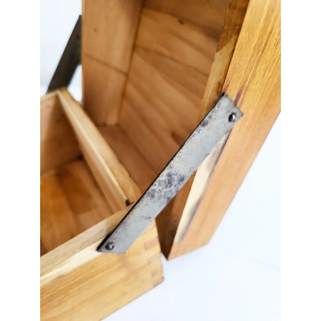 Brown Mid-Century Modern Wooden Archival Box, 1950s For Sale - Image 8 of 10