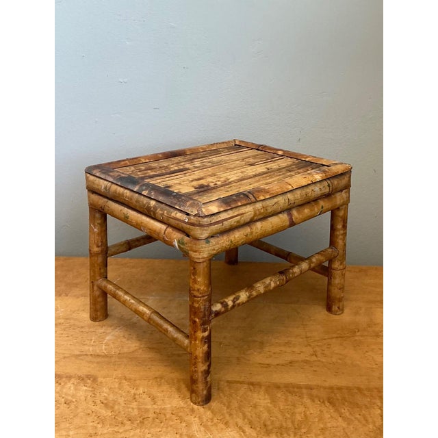 Vintage Bamboo Accent Table For Sale In West Palm - Image 6 of 14