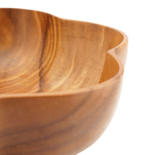 Hawaiian Hand Carved Bowl of Figured Monkey Pod Wood, 1950 For Sale - Image 4 of 7