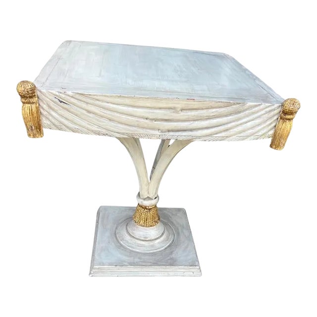 Mid 20th Century Vintage Italian With Clear Patina Accent Table For Sale