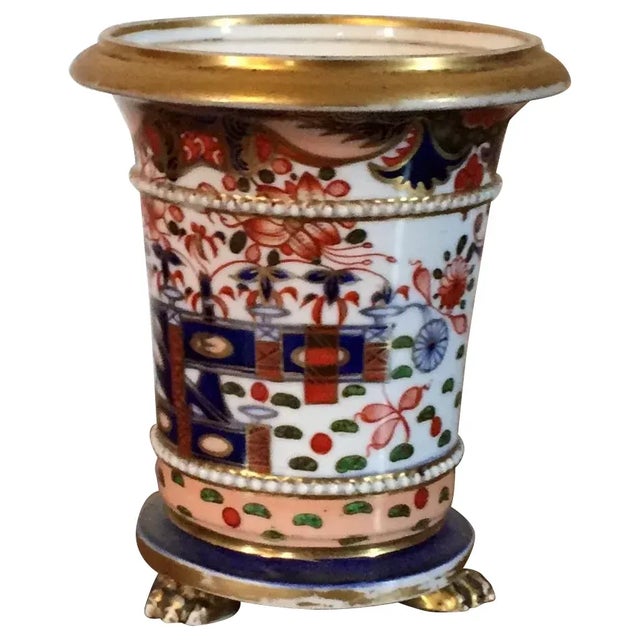 1810 English Regency Spode 967 Imari Porcelain Vase with Animal Paw Feet For Sale - Image 11 of 11