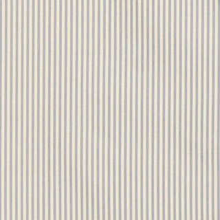 Sample - Schumacher Charee Silk Stripe Fabric in Blue & White For Sale