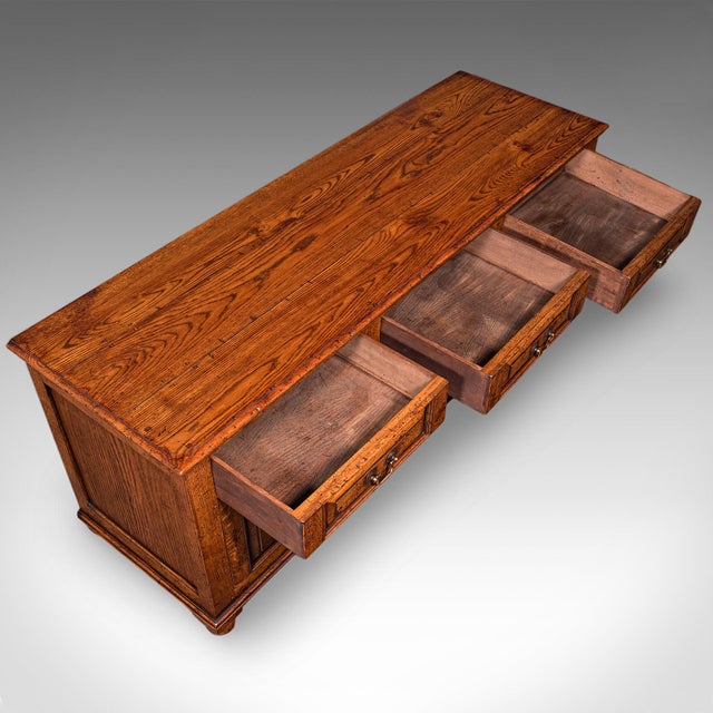 Wood Large Vintage Country House Dresser Base, English, Oak, Georgian Revival, c.1980 For Sale - Image 7 of 12