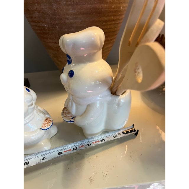 White Ceramic Pillsbury Doughboy Collection 1980s For Sale - Image 8 of 8