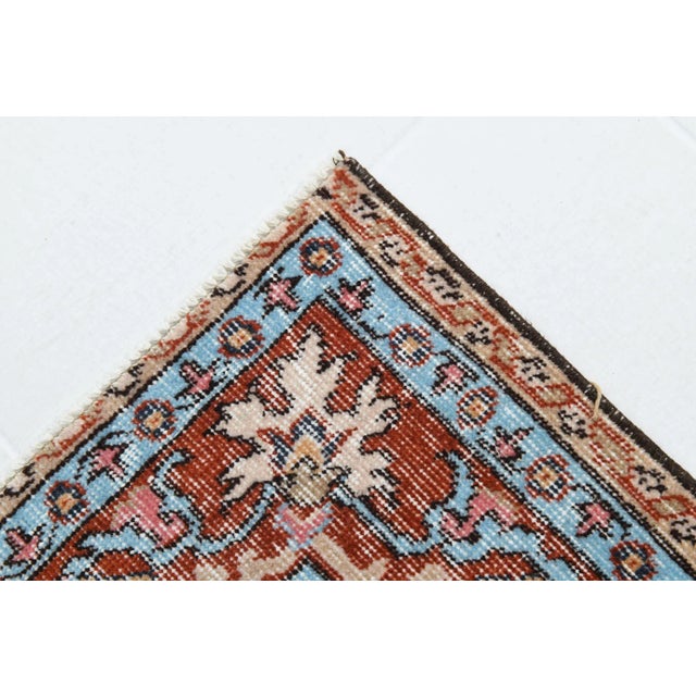 Beige Vintage Turkish Handmade Wool Rug, 1970s For Sale - Image 8 of 16