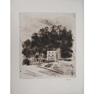 Maximilien Luce, Country Landscape (Bessy-sur-Cure), 1900, Original Signed Etching For Sale