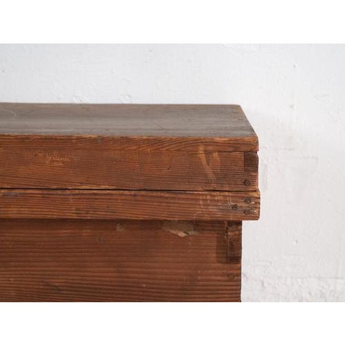 Wood Antique Japanese Wooden Chest For Sale - Image 7 of 10