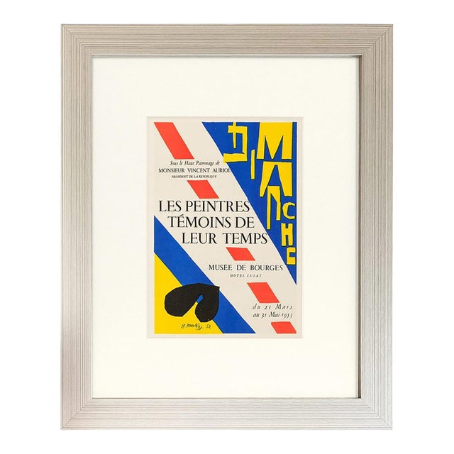 Matisse Lithograph 44 PeinturesTemoins De Leur Temp Framed For Sale