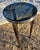 1980s Art Deco Enzo Style Table Steel With Black Glass Top Stepped Legs For Sale - Image 5 of 6