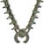 Vintage Zuni Squash Blossom Sterling Silver Turquoise Necklace With Earrings Set For Sale - Image 4 of 12