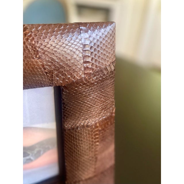 New Bespoke Patchwork Snakeskin Picture Frame For Sale In New York - Image 6 of 8