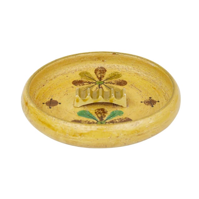 Ceramic Aldo Londi for Bitossi Atomic Floral Ashtray For Sale - Image 7 of 7