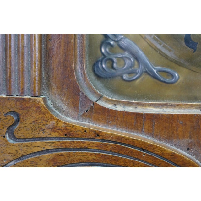 Antique Art Nouveau German Black Forest Jugendstil Walnut Regulator Wall Clock For Sale - Image 18 of 18