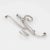 Letter K Pendant Brooch Vintage Platinum Large Initial Script Estate Jewellery For Sale - Image 4 of 4
