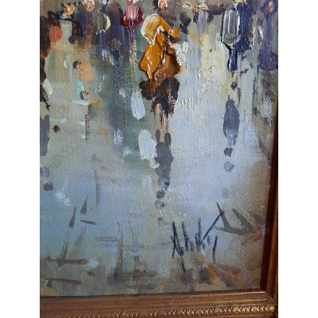 Mid 20th Century Original Antonio DeVity Framed Paris Street Scene Oil Paintings With Handwritten Artist Inscriptions - Pair For Sale - Image 4 of 12