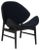 Black Lacquered Oak Chair in Midnight Blue by Warm Nordic For Sale