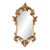 Antique French Louis XIV Style Gilt Bronze Foliate Hourglass Form Mirror C1930 For Sale