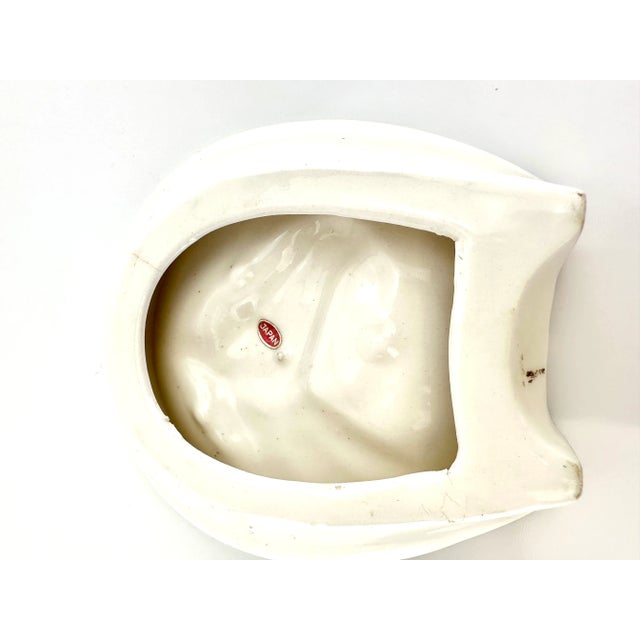 Vintage Mid Century Ceramic Horse Ashtray With Horseshoe Rim For Sale - Image 9 of 9