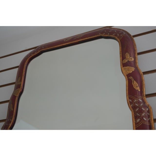 Chinoiserie Friedman Brothers Painted Chinoiserie Williamsburg Wall Mirror For Sale - Image 3 of 12