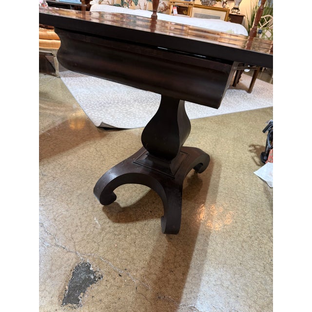 Antique Empire Fold Over Mahogany Game Table in the Style of Thomas Day For Sale - Image 12 of 12