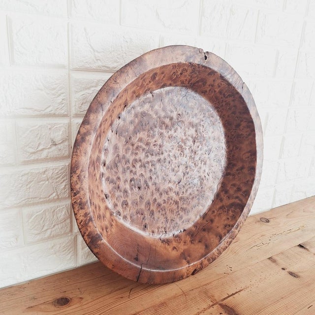 1970s Large North African Wooden Thuya Burl Dough Bowl, 1970s For Sale - Image 5 of 18