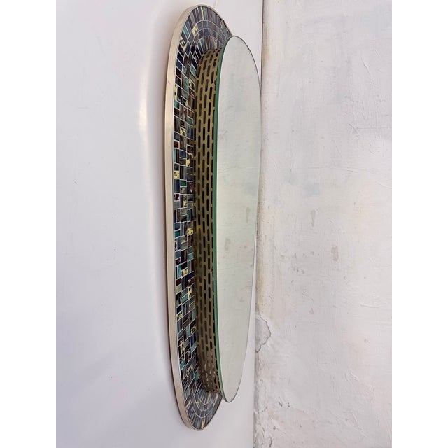 Large Illuminated Mosaic Mirror, 1950s For Sale - Image 16 of 18