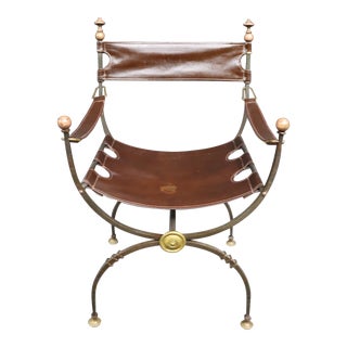 Oscar Bach Style Bronze & Copper Armchair For Sale