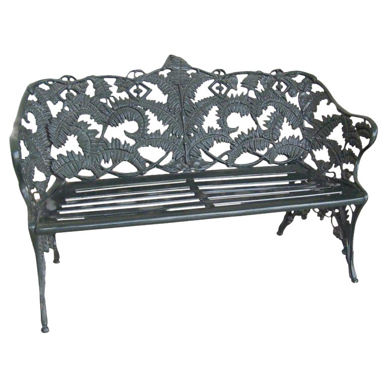 New Green Cast Aluminum Three Seat Garden Or Park Bench Chairish