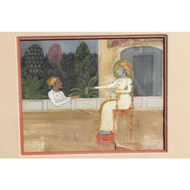 Drawing/Sketching Materials 18th C. Indian Gouache Painting For Sale - Image 7 of 12