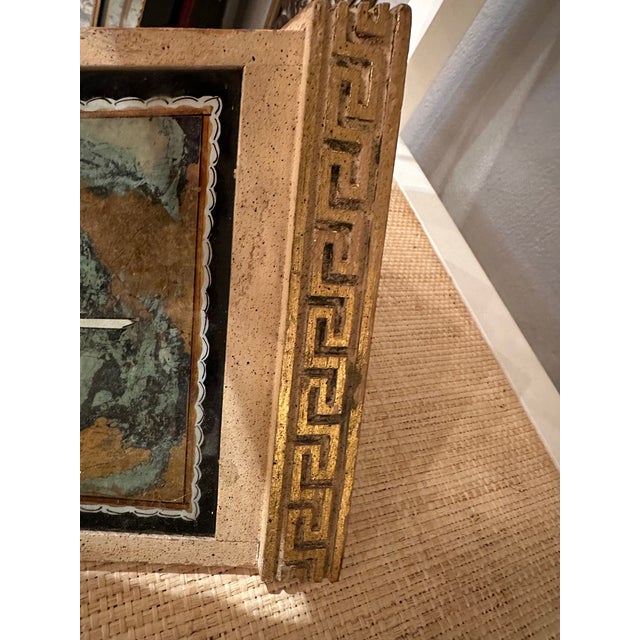 Wood Eglomise & Wood Antique Wall Brackets -A Pair For Sale - Image 7 of 11