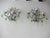 Rococo 1920s Italian Rococo Green Crystal Prisms 3 Light Sconces - a Pair For Sale - Image 3 of 11