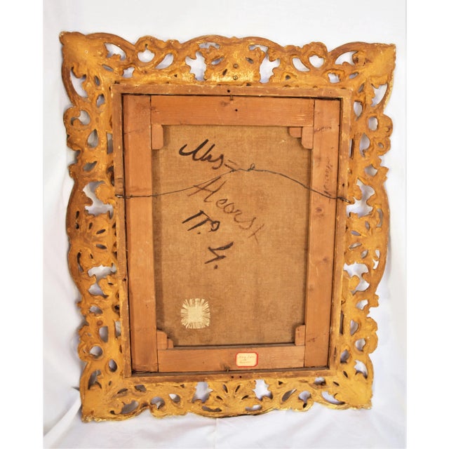 Antique 1800’s Continental Painting of Young Costumed Girl For Sale In San Francisco - Image 6 of 9