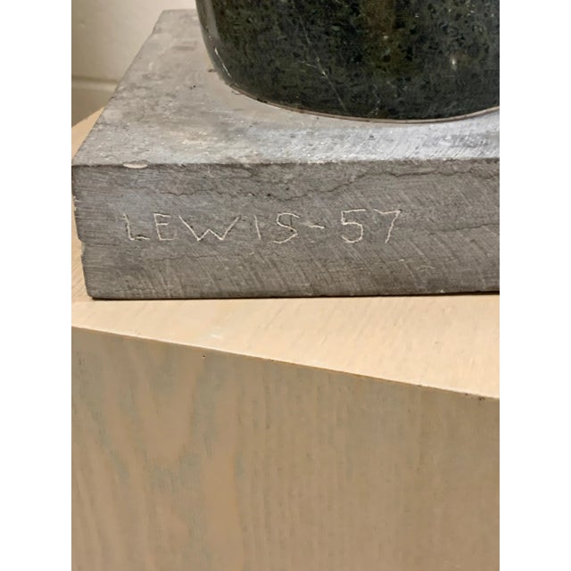 1957 Green Marble Sculpture Stanley Lewis For Sale - Image 10 of 12
