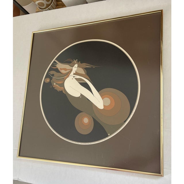 Figurative 1975 Vintage Signed and Framed John Luke Eastman Lithograph Print of Woman, Abstract Figurative For Sale - Image 3 of 8